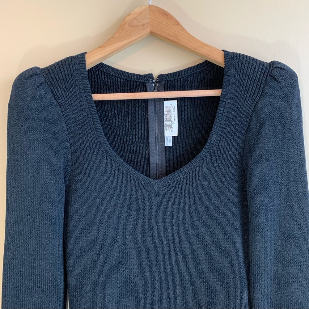 Vintage St. John Peplum Sweater v-neck RELISTED - Picture 13 of 14